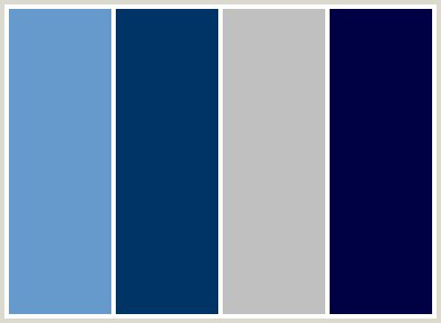 ColorCombo107 - ColorCombos.com color palettes, color schemes, color combos with hex colors codes #6699CC, #003366, #C0C0C0, #000044 and color combination tags BLUE, BLUE, BLUE, DANUBE, GRAY, GREY, MIDNIGHT BLUE, MIDNIGHT BLUE, SILVER, STRATOS. Blue Gray Bedroom Colors, Redoing Kitchen, Grey Bedroom Colors, Blue Green Bedrooms, Silver Color Palette, Blue Gray Bedroom, Main Bathroom Ideas, Grey Palette, Midnight Blue Color