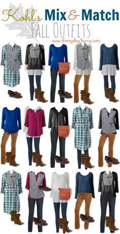 15 fun fall casual mix and match outfits from Kohls. Includes booties and a pop of color with a cross body bag. Kohls Outfits, Loft Fashion, Match Outfits, Mix Match Outfits, 90's Fashion, Clothing Catalog, Wardrobe Outfits, Outfits Fall, Different Outfits