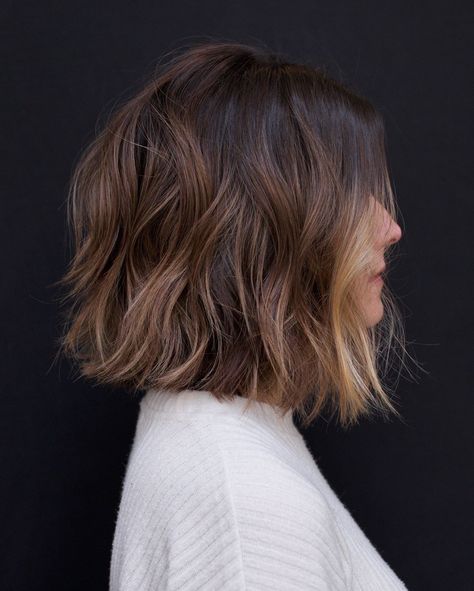 Medium Bob, Bob Cut, Shoulder Length, Wavy Hair, Bob Hairstyles, Balayage, Short Hair, Bangs, Hairstyles