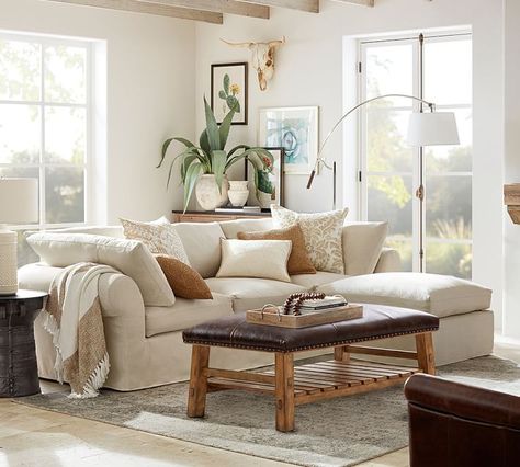 Pottery Barn Living, Barn Living Room, Coastal Style Living Room, Pottery Barn Living Room, Barn Living, Classic Living Room, Living Room Shop, A Living Room, Natural Living