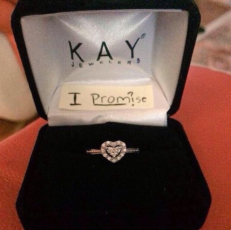 Promise Ring Proposal Ideas, Promise Rings Proposal Ideas, Ring Proposal Ideas, Cute Promposals, Prom Rings, Prom Pictures Group, Prom Captions, Promposal Ideas, Promise Ring Proposal