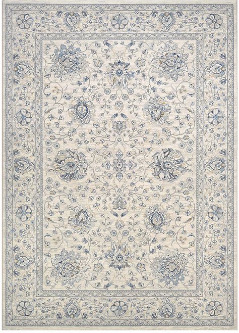 Couristan Sultan Treasures Persian Isfahan Framed Floral Rug Couristan Rugs, Furnishing Fabrics, Light Blue Area Rug, Cream Area Rug, Rug Direct, Persian Area Rugs, Handmade Area Rugs, Persian Carpet, Floral Rug