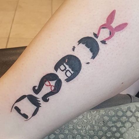 Bobs Burgers Tattoo, Lil Tattoos, Tattoos 2022, 90s Tattoos, Bobs Burger, Tarot Card Tattoo, Sibling Tattoos, Cute Little Tattoos, Bob's Burgers