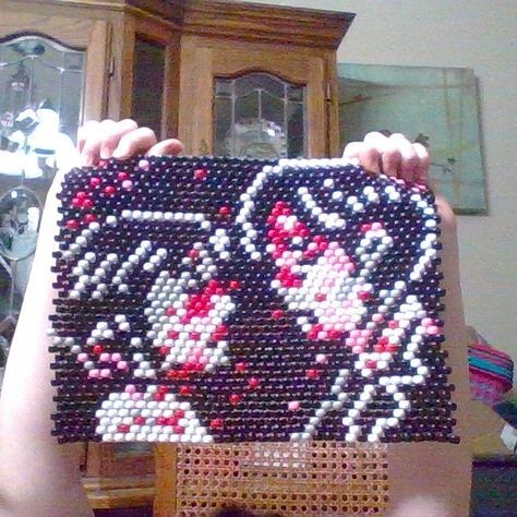 Kandi Cuff: The Perfect Accessory for Any Outfit Kandi Tapestry, Kandi Panel, Mcr Kandi, Demolition Lovers, Kandi Inspiration, Scene Kandi, Kandi Beads, Kandi Inspo, Kandi Cuffs