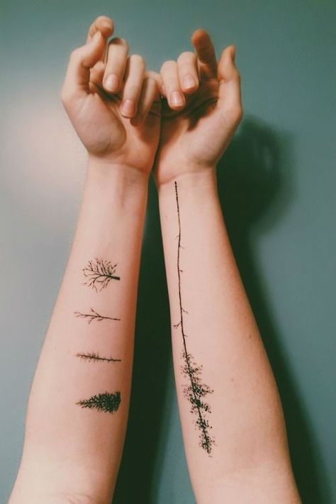 52 Nature Inspired Tattoo Designs - Sortra Simple Tree Tattoo, Tree Tattoo Forearm, Tree Tattoo Arm, Tattoo Trend, Tree Tattoo Designs, Forearm Tattoo Women, Neck Deep, Nature Tattoos, Tree Tattoo