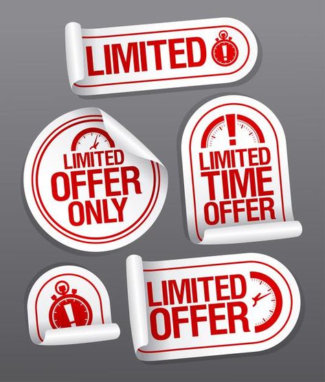 Limited offer limited time offer stic... | Premium Vector #Freepik #vector #sale #sticker #shopping #promotion Sale Sticker, Stickers Set, Limited Time Offer, Sticker Shop, Sticker Set, Premium Vector, Limited Time, Promotion