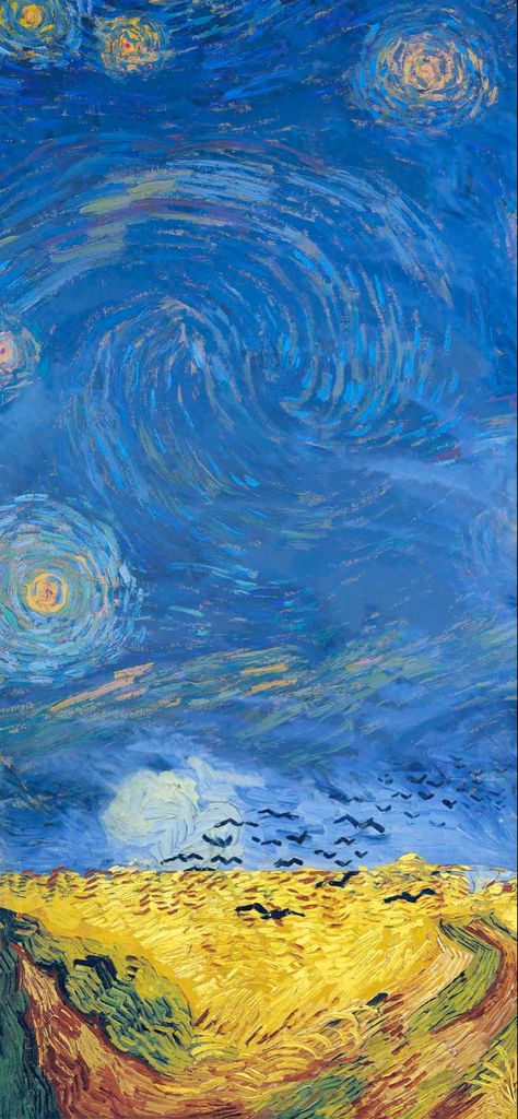 Art Lockscreen, Lockscreen Iphone, Blue Wallpaper Iphone, Van Gogh Art, Blue Wallpaper, Blue Wallpapers, Iphone Wallpapers, Painting Art, Van Gogh