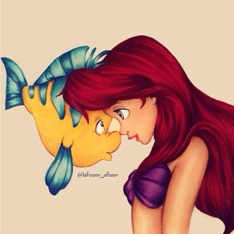 Flounder Drawing, Flounder Tattoo, Disney Quizzes, Ariel And Flounder, Dream Drawing, Disney Princess Images, I'm So Sorry, Disney Ariel, Painted Denim