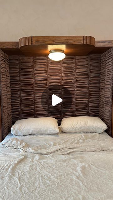 Justin Miller on Instagram: "If these walls could talk, they’d say that turning a 90s entertainment center into a bed is a crazy idea!

So happy with how my bed turned out. (Few small tweaks like bedding, styling, and light bulbs) The jury’s still out whether all the hard work was worth it!

#thriftflip #interiordesignblog #furnitureflip #doityourselfproject #entertainmentcenter #roomtransformation" Thrift Flip, Room Transformation, Flipping Furniture, Entertainment Center, Light Bulbs, Dream House, Bedroom, Bed, Wall