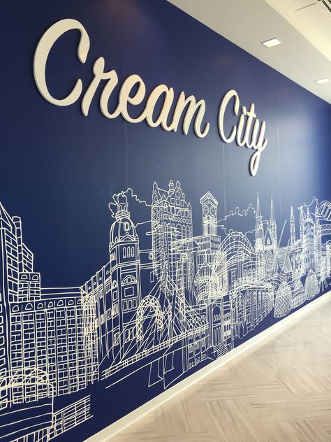 Behance :: Search Corporate Wall Art, Corporate Wall Mural, Corporate Office Wall Design, Canteen Design, Ruangan Studio, Donor Wall, Corporate Event Design, Graphic Wall Art, Interactive Walls