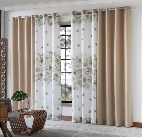 Stylish plain and printed window curtains for living room decor ideas Curtains Living Room Modern Luxury, Family Room Curtains, Curtains Living Room Modern, New Home Checklist, Living Room Transformation, Sala Grande, Curtain Styles, Plain Curtains, Luxury Curtains