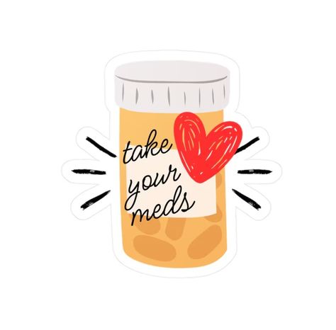 Take Your Meds Kiss-cut Vinyl Decal - Etsy Take Your Meds, Water Bottle Gift, Bow Wallpaper, Cottage Grove, Bottle Gift, Sticker Laptop, Diy Stickers, Love Cute, White Vinyl