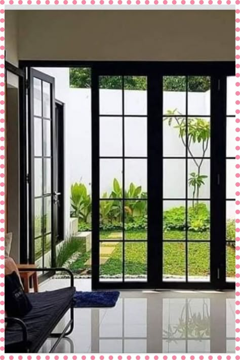 Bedroom Window Design, Iron Window Grill, Home Window Grill Design, House Window Design, Window Grill Design, Window Grill, Small Courtyards, Balcony Ideas Apartment, Minimal House Design