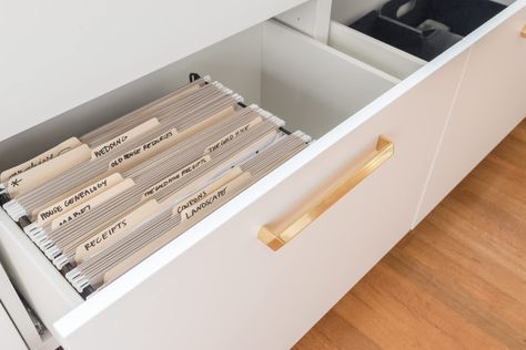 IKEA Organization Hacks for the Marie Kondo Obsessed | Apartment Therapy Home Office Ikea Hack, Home Office Ikea, Ikea Office Storage, Ikea Organisation, Modern Office Storage, Office Ikea, Ikea Organization Hacks, Office Hacks, Ikea Office