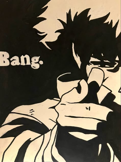 Cowboy Bebop Stencil, Cowboy Bebop Black And White, Cowboy Bebop Drawing, Spike And Julia, Cowboy Bebop Poster, Cowboy Bebop Aesthetic, Cowboy Bebop Art, Welding Hood, Dark Poster