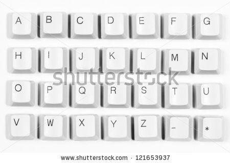 Alphabet made of letters from computer keyboard, white background Keyboard Letters, Computer Photo, Keyboard Keys, E Magazine, White Stock, Computer Keyboard, Typography Design, Digital Scrapbooking, Keyboard