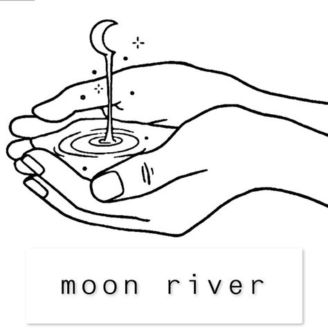 Moon Song Tattoo, Moon River Tattoo, River Artwork, Reflection Tattoo, River Drawing, Story Names, River Tattoo, Tattoos Inspo, Tattoos Inspiration