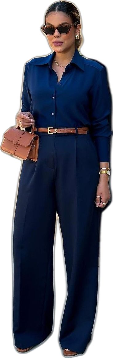 Navy Monochromatic Outfit, Navy Outfits, Monochromatic Outfit, Navy Outfit, Outfits For Women, Office Wear, Chic Outfits, Collage, Navy