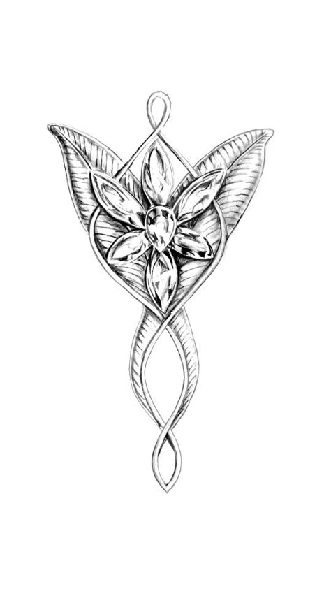 Arwen - the Evenstar Elvish Tattoo, Jewerly Tattoo, Tolkien Tattoo, Tiamat Dragon, Arwen Evenstar, Grace Tattoos, Lotr Tattoo, Lord Of The Rings Tattoo, Mantra Tattoo