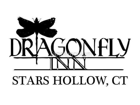 Dragon Fly Inn, Market Logo Design, Gilmore Girls Stars Hollow, Gilmore Girls Party, Svg Stars, Dragonfly Inn, Lukes Diner, Gilmore Girls Quotes, Cricut Svgs