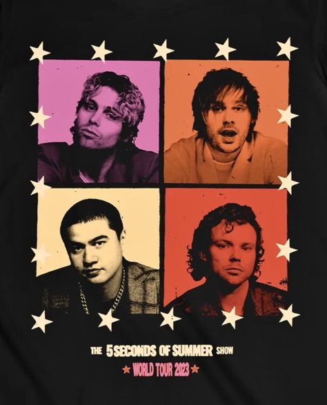 5sos Poster, 5sos Art, 5sos Concert, 5sos Wallpaper, 5sos Luke, 5sos Pictures, Summer Poster, Five Seconds Of Summer, Tour Posters