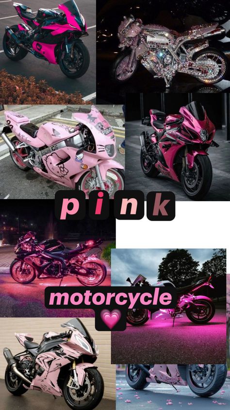 Pink Motorcycle, Biker Photography, Motorcross Bike, Bike Aesthetic, Baby Bike, Motorcycle Aesthetic, Biker Aesthetic, Pretty Bike, Sports Bikes Motorcycles