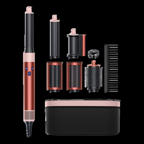 Dyson Strawberry Bronze, Dry Straight Hair, Dyson Blow Dryer, Dry Curl, Dyson Air Wrap, Hair Tool Set, Detangling Comb, Dyson Hair, Dyson Hair Dryer