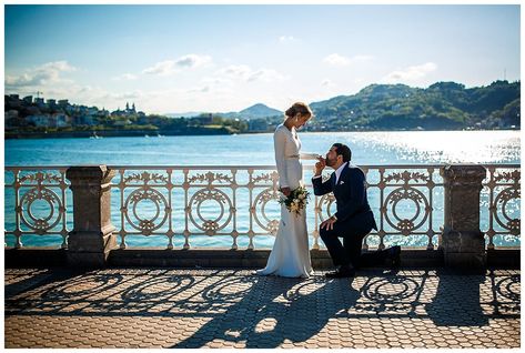 ▷ The most romantic elopement ever in San Sebastian | 20Eventos ® San Sebastian Spain Wedding, San Sebastian Wedding, Spain Wedding Venues, Destination Wedding Spain, Spain Wedding, Romantic Elopement, San Sebastian Spain, Wedding Spain, Basque Country