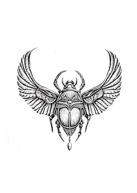 Small Egyptian Tattoo Ideas, Egyptian Scorpion Tattoo, Egyptian Neck Tattoo, Hatshepsut Tattoo, Egyptian Mythology Tattoo, Egyptian Scarab Tattoo, Egyptian Bird, Scarab Tattoo, Anubis Tattoo