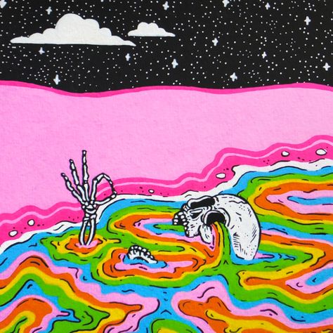 Draw Alien, Trippy Drawings, Art Trippy, Psychadelic Art, Trippy Painting, Indie Drawings, Posca Art, Hippie Painting, Trippy Wallpaper