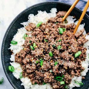 Korean Ground Beef and Rice Bowls - The Recipe Critic Turkey Rice Bowl Recipe, Bowls Healthy, Ground Turkey Recipes Easy, Korean Ground Beef, Ground Beef And Rice, Ground Turkey Recipes Healthy, Ground Beef Rice, Lunch Healthy, Beef Rice