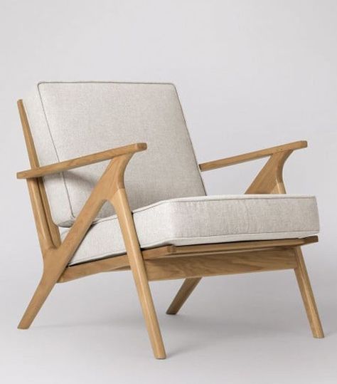 Kursi Bar, Comfy Armchair, Scandinavian Chairs, Contemporary Armchair, Wooden Armchair, Grey Armchair, Stylish Chairs, Furniture Hacks, Chaise Design