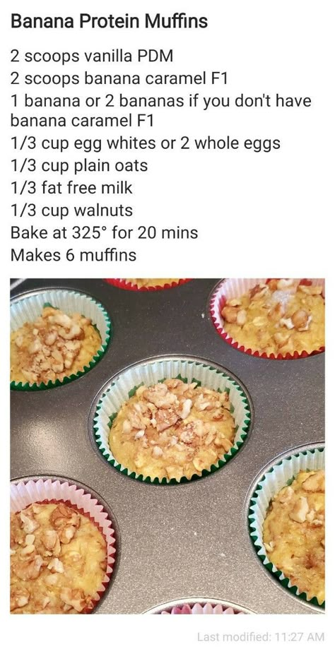 Herbalife Baking Mix Recipes, Herbalife Muffin Recipes, Herbalife Banana Bread, Herbalife Parfait Recipes, Herbalife Food Recipes, Herbalife Muffins, Herbalife Baked Goods Recipes, Herbalife Snack Ideas, Teashop Ideas