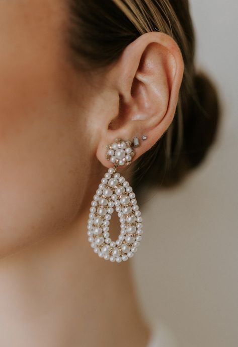 Untamed Petals, Couture Bridal, Drop Earring, Bridal Couture, Couture Dresses, Hand Beading, Wedding Bells, Bridal Earrings, Bridal Accessories