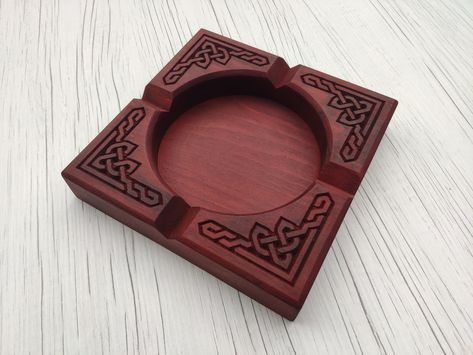 Wooden Ashtray, Vikings Valhalla, Lounge Club, To My Mother, Ashtrays, Gift For Men, Cigars, Custom Engraving, Natural Oils