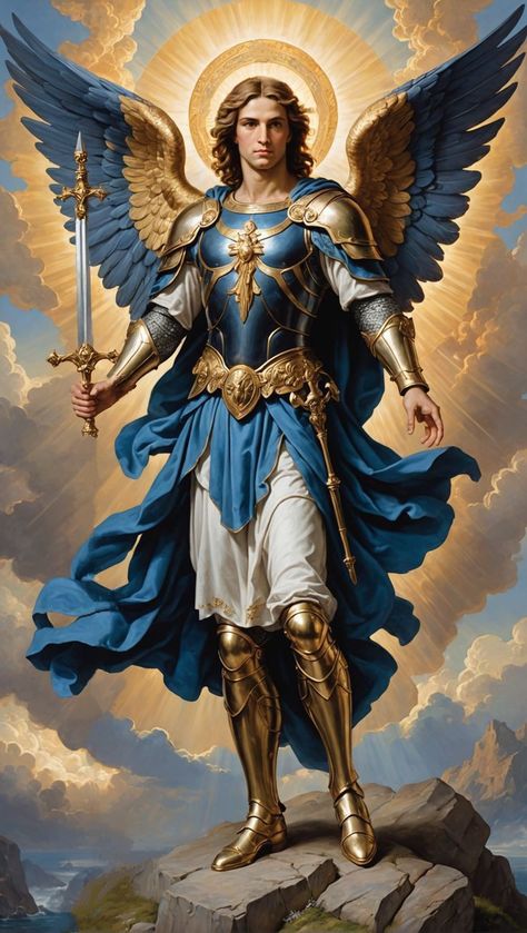 St Michael The Archangel Prayer, Saint Michael Angel, Angel Protector, Mother Mary Pictures, Saint Michael The Archangel, Archangel Prayers, St Michael The Archangel, Michael The Archangel, Heaven Art