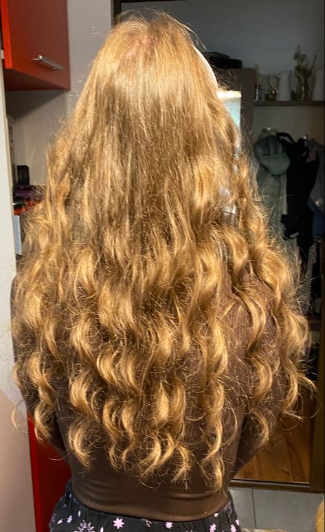 Golden Blonde Curly Hair, Blonde Natural, Blonde Curly Hair, Golden Hair, Hair Shades, Haircuts For Long Hair, Dream Hair, Big Hair, Curled Hairstyles