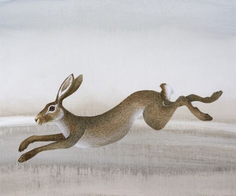 Leaping Hare by Harriet Bane Hare Watercolour, Leaping Hare, Hare Illustration, Hare Painting, Rabbit Tattoos, Jack Rabbit, Rabbit Art, Bunny Art, Arte Animal