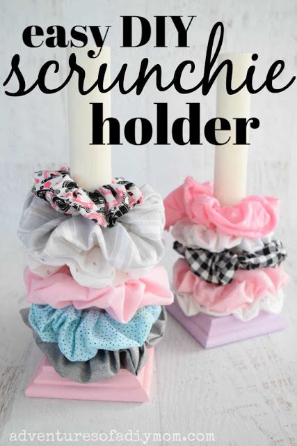 Diy Scrunchie Holder, Scrunchie Holder, Diy Scrunchie, Pochette Diy, Easy Diy Costumes, Diy Crafts For Teens, Scrunchies Diy, Diy Halloween Costumes For Women, Diy Crafts For Girls