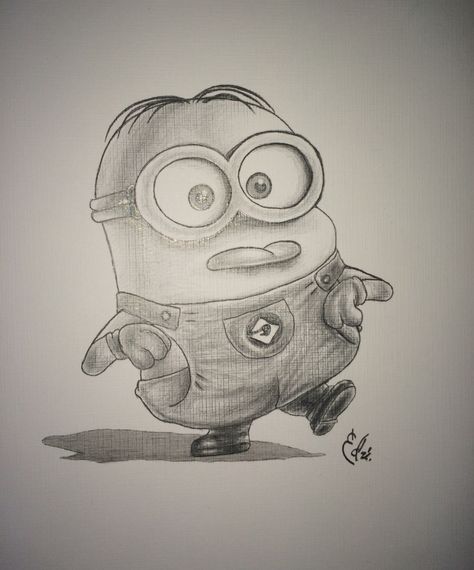 Bob The Minion Drawing, Minions Drawing, Minion Sketch, Minion Drawing, Minion Art, Disney Art Drawings, Art Sketches Pencil, Sketchbook Drawings, Art Drawings Sketches Pencil