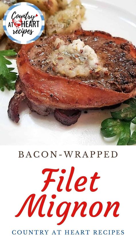 Filet Steak Recipes, Bacon Wrapped Steak, Filet Steak, Bacon Wrapped Filet, Bacon Steak, Beef Entrees, Meat Recipes For Dinner, Meat Diet, Best Bacon