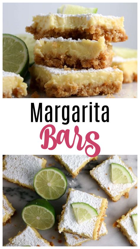 This margarita bars recipe is a dessert that comes together super fast. It's perfect for Cinco De Mayo! Gooey Butter Cake Bars, Margarita Bars, Butter Cake Bars, Mouthwatering Desserts, Ooey Gooey Butter Cake, Easy Brownie, Margarita Bar, Cheesecake Oreo, Fast Desserts