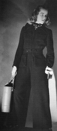 Wartime Fashion, Ww2 Fashion, Vintage Wishlist, Wwii Fashion, Ww2 Women, Types Of Trousers, Vintage Catalog, Creative Collaboration, 1940s Woman