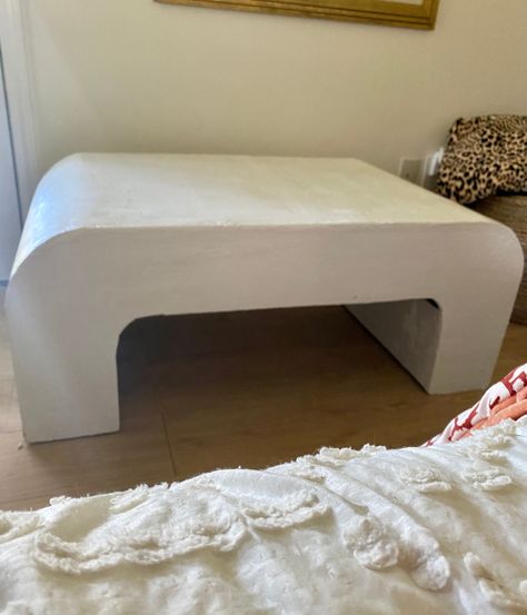 Cb2 Horseshoe Side Table, Horseshoe Coffee Table, Horseshoe Table, Diy Plinth Coffee Table, Diy Modern Console Table, Diy Plaster Coffee Table, Diy Waterfall Table, Diy Stone Coffee Table, Plaster Table