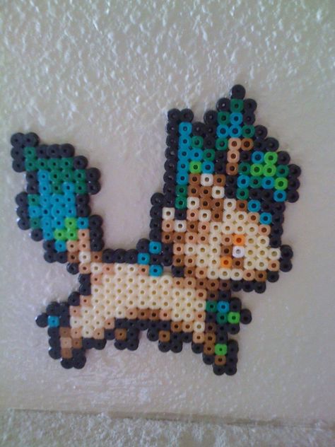 Pisla Ideas, Perler Beads Pokemon, Pokemon Leafeon, Pokémon Crafts, Bead Pokemon, Perler Bead Pokemon Patterns, Hama Beads Pokemon, Pokemon Perler, Pokemon Bead