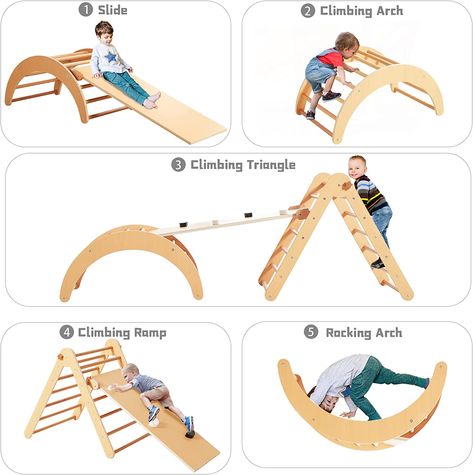 Toddler Climbing Structure, Pikler Arch, Climbing Arch, Montessori Climbing Structure, Diy Climbing Structure, Baby Climbing Toys, Modern Kids Playroom, Toddler Climbers, Best Toddler Gifts