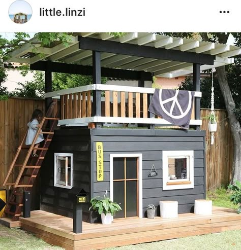 Tree House Kids, Cubby Houses, Backyard Play, Backyard Playground, Kids Playhouse, Backyard For Kids, Backyard Projects, House Made, Play House