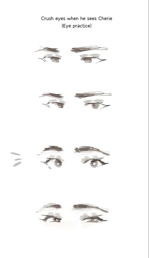 Drawing Eyes Practice, Eyes Drawing Looking Down, Drawing Eyes Looking Down, Drawing Looking Down, Eye Looking Down Reference, Eye Looking Down, Small Eyes Drawing, Crush Drawings For Him, Eye Practice Drawing