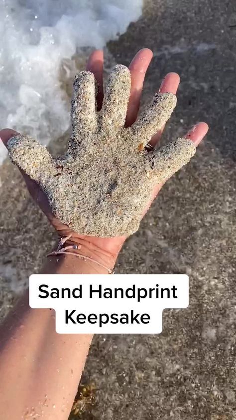 Beach Handprint Art, Sand Handprint, Beach Keepsakes, Handprint Keepsake, Keepsake Crafts, Baby Keepsakes, Handprint Crafts, Handprint Art, Sand Art