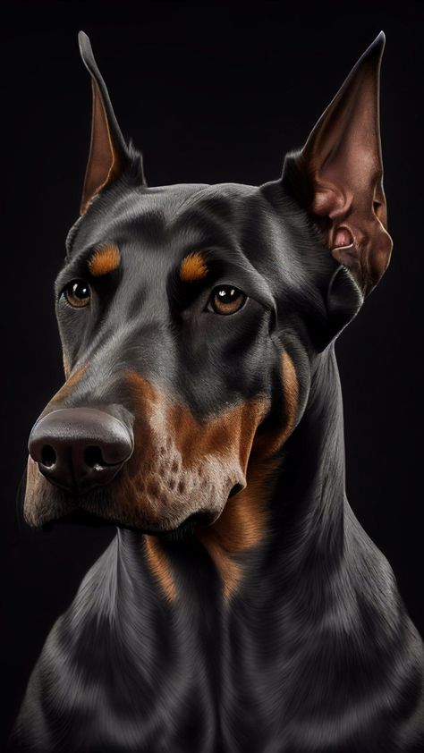 Doberman Aesthetic Dark, Doberman Portrait, Doberman Art, Doberman Breed, Sea Turtle Pictures, Beautiful Dogs Photos, Unique Dog Breeds, Cats Art Drawing, Beautiful Dog Breeds